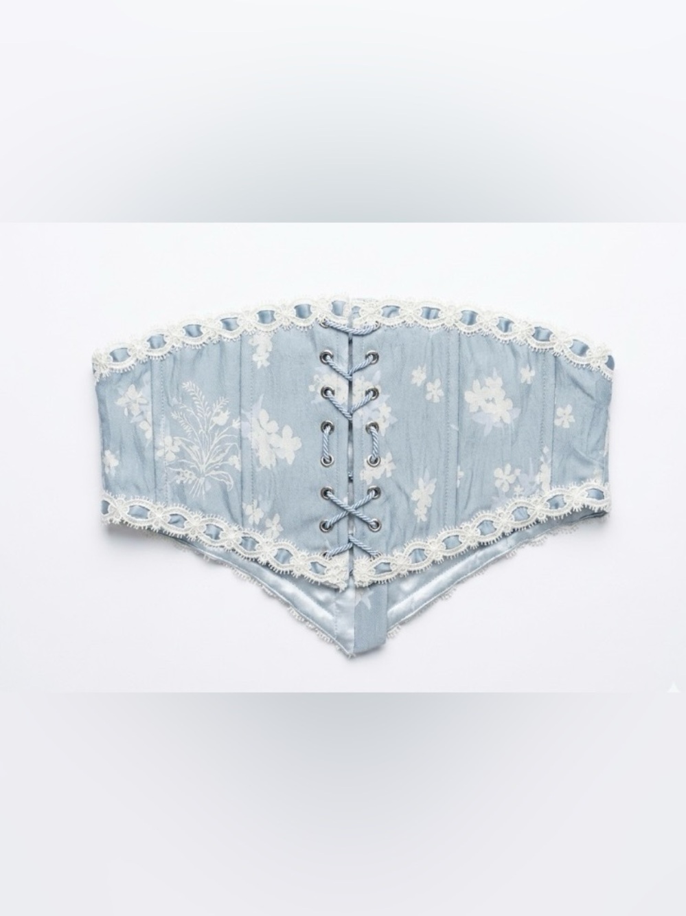 NWT Lacemade Ice Jade Flower Dress & Corset Set CottageCore Fairy-core Large - Picture 10 of 15